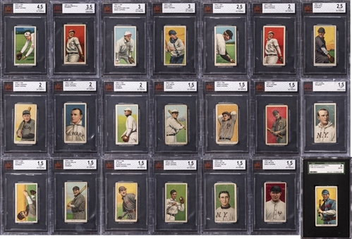 1909-11 T206 White Border Graded Collection (21) – Including Hugh Duffy